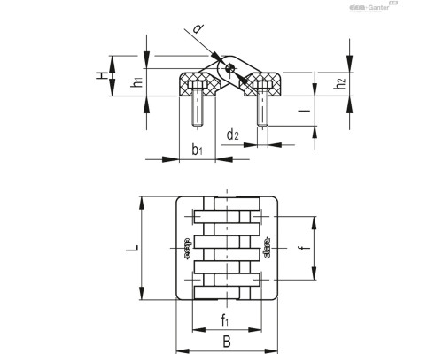 Петли CFAX.49 p-M5x14 (422438) ELESA+GANTER