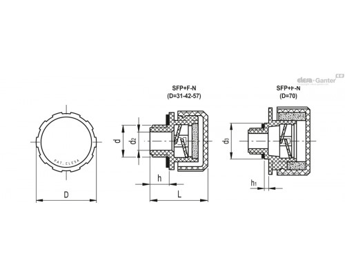 Крышка сапуна SFP.57-1¼+F FOAM-C9-N (54422-C9-N) ELESA+GANTER