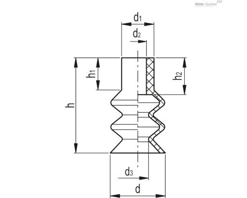 Вакуумная присоска VVN-30-S (VV.58011) ELESA+GANTER