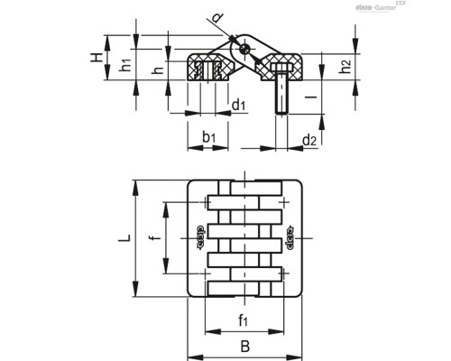 Петли CFA.65 B-M6-p-M6x18 (422241) ELESA+GANTER