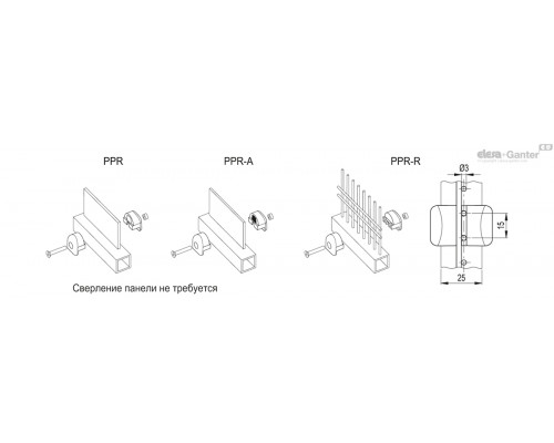 Опорный зажим PPR-4-C9 (49354-C9) ELESA+GANTER