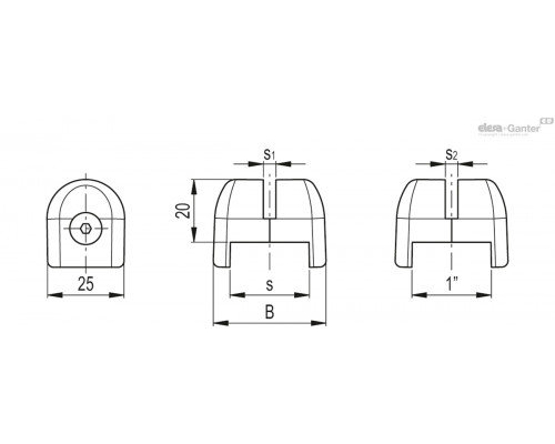 Опорный зажим PPR-4-C9 (49354-C9) ELESA+GANTER