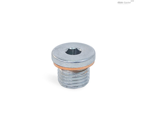 Заглушка DIN 908-ST-M12x1,5-AC ELESA+GANTER