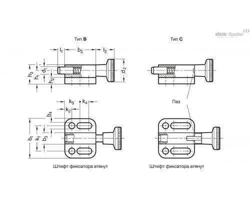 Штифт стопорный GN 417-10-B ELESA+GANTER