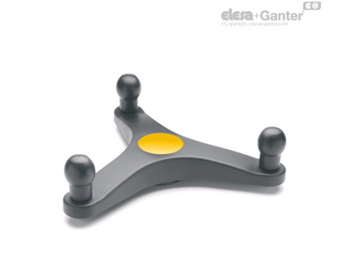 Трехлопастный маховик EYK.400+EBS A-20-C4 (208311-C4) ELESA+GANTER