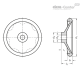 Дисковый маховик DIN 3670-250-K22 ELESA+GANTER