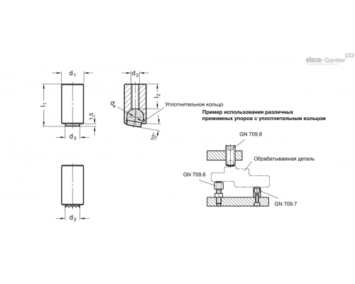 Прижимной упор GN 709.7-13-16-R ELESA+GANTER