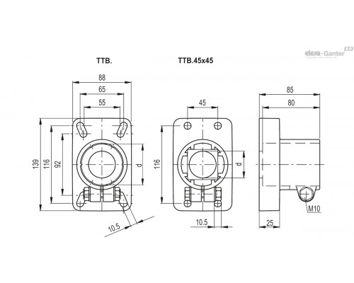 Основание TTB.48-A (419766) ELESA+GANTER