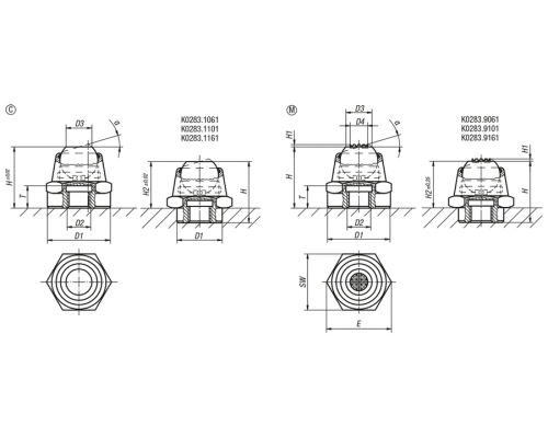 Упоры K0283.110 Kipp