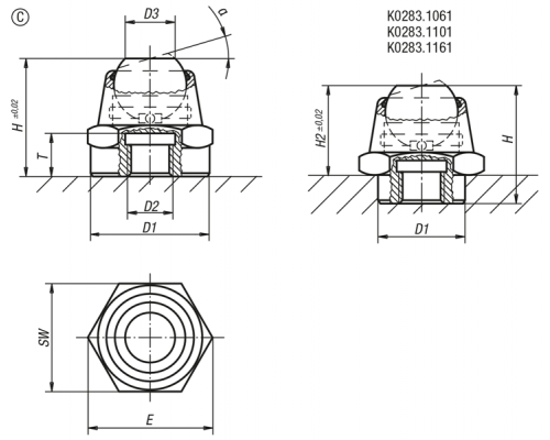 Упоры K0283.110 Kipp