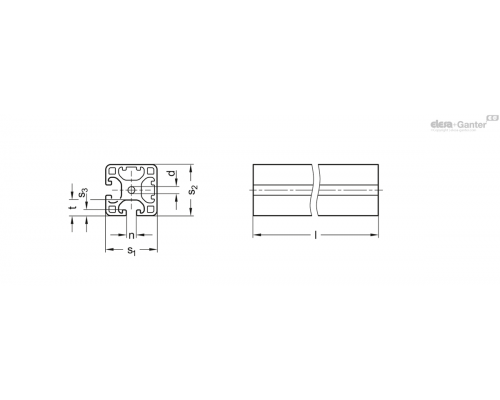 Профиль GN 11i-40408N-N-2-4 ELESA+GANTER