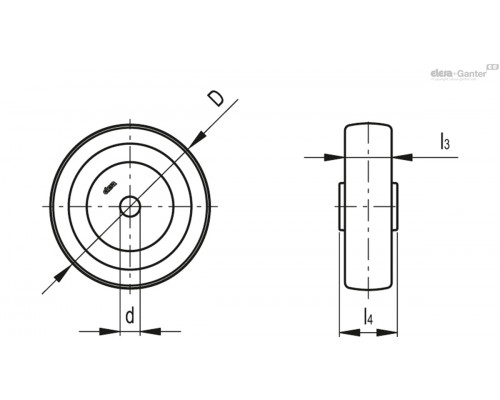 Колесо RE.C7-060-RBL (452086) ELESA+GANTER