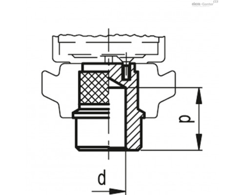 Маховик VDN.250-GXX5+I (CE.32121) ELESA+GANTER