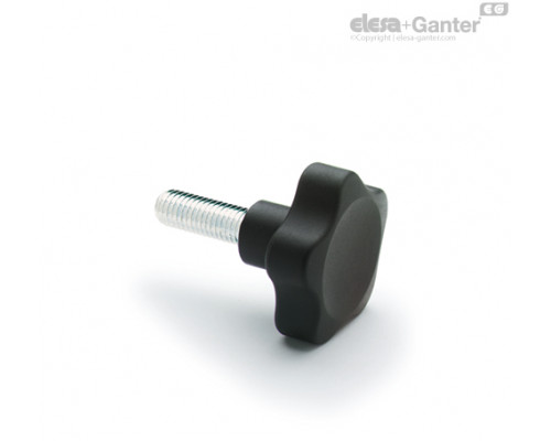 Цельнолитая лепестковая ручка VC.692/25 p-M4x6 (166131) ELESA+GANTER