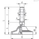 Регулируемая опора LV.A-125-ACV-M20x136 (306921) ELESA+GANTER