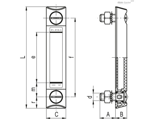 Индикатор HCX.76-BW-SST-M10 (11345) ELESA+GANTER