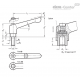 Регулируемая ручка рычажного типа GN 300.5-92-M12-63-IS ELESA+GANTER
