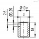 Переходная втулка RB50-8 (CE.80950) ELESA+GANTER