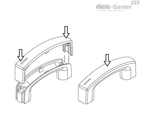 Мостовидная ручка EMPC.160-8-C6 (260711-C6) ELESA+GANTER