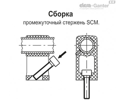 Трубчатая ручка M.1043 BM/30-700-SST-SCM (37057-R) ELESA+GANTER