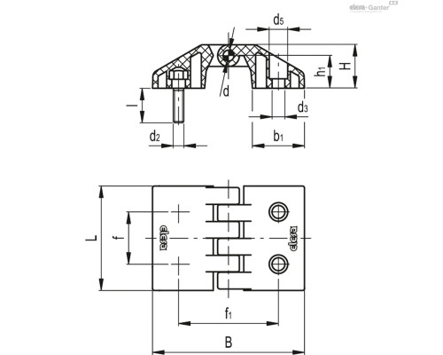 Петля CFE.40 p-M4x18-CH-4 (423261) ELESA+GANTER