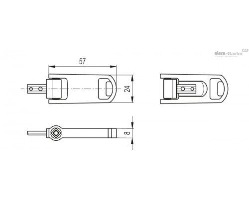 Откидной ключ CWL (6953) ELESA+GANTER