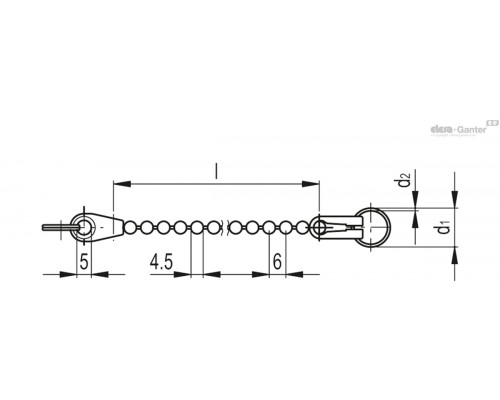 Шариковая цепь CT-S-2A-18-320 (76311) ELESA+GANTER