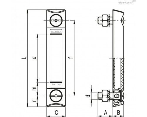 Индикатор HCX.76-AR-VT-M10 (111356-R) ELESA+GANTER