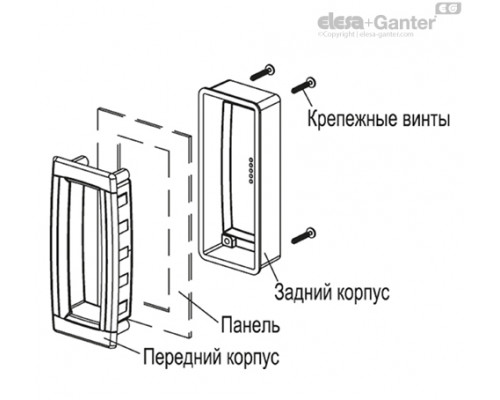 Двунаправленная ручка-купе ERB.130 CLEAN (151311) ELESA+GANTER
