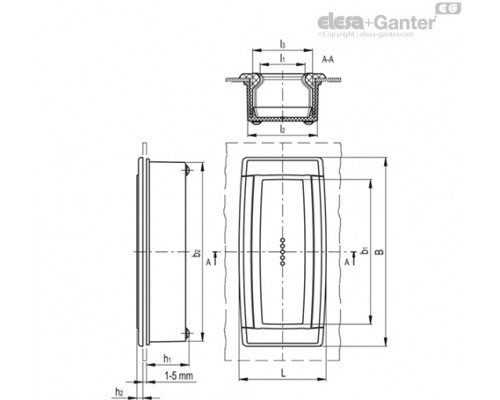 Двунаправленная ручка-купе ERB.130 CLEAN (151311) ELESA+GANTER