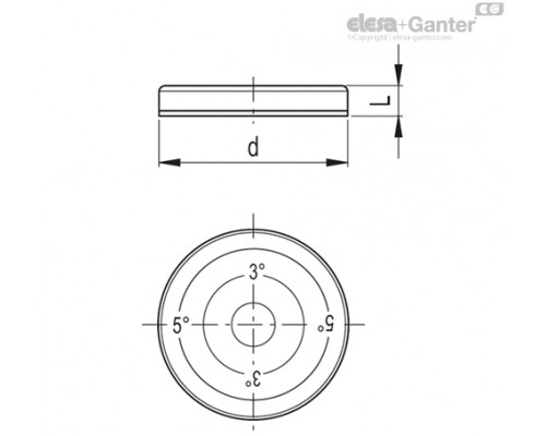 Круглый уровень BOL-PH-ACR-60-K-D5 (438006) ELESA+GANTER