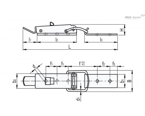 Замок натяжной TLAS.SST-16.4/102+R (420084) ELESA+GANTER