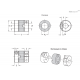 Муфта GN 2242-38-B12-20-AL-KU ELESA+GANTER