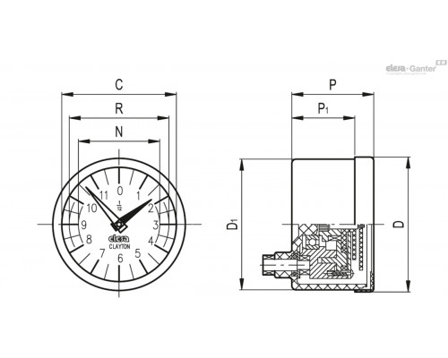 Индикатор PA12-0030-S (CE.74802) ELESA+GANTER