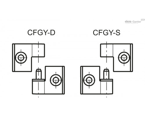 Петля CFGY.40/40 SH-6-D-10-C33 (423985-C33) ELESA+GANTER