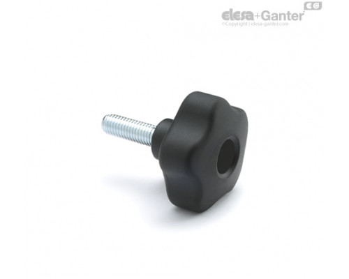 Лепестковая поворотная ручка VCT.66 p-M12x50-SOFT-C9 (170037-C9) ELESA+GANTER