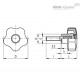 Лепестковая поворотная ручка VCT.53 p-M10x30-SOFT-C6 (169973-C6) ELESA+GANTER