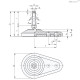 Регулируемая опора LV.FO-80-14-AS-STP-M12x44 (516323) ELESA+GANTER