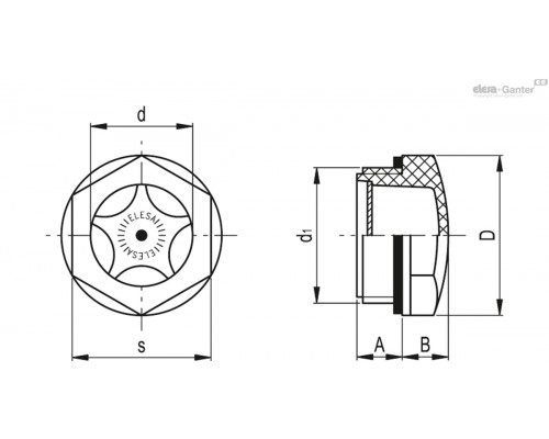Смотровое стекло HFTX.30-1¼ (13761) ELESA+GANTER