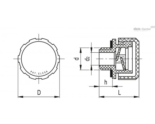 Крышка сапуна SFP.57-1½-C9-N (54501-C9-N) ELESA+GANTER
