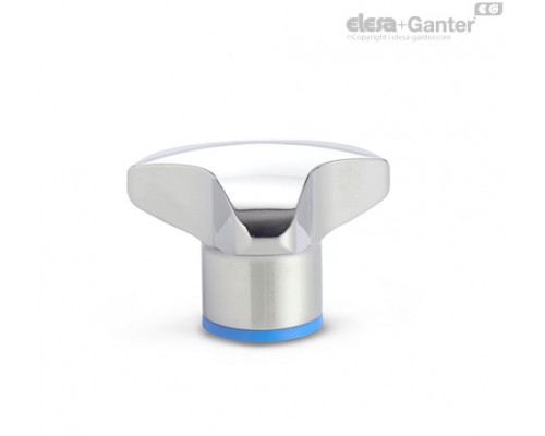 Трёхлепестковая ручка GN 5445-40-M6-PL-E ELESA+GANTER