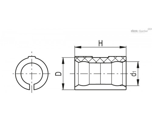 Переходная втулка TCC-SJA-18-S14-C33 (600161-C33) ELESA+GANTER