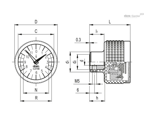 Ручка MBT.50-GA11-0072-S (CE.56212) ELESA+GANTER Ручка MBT.50-GA11-0072-S (CE.56212) ELESA+GANTER