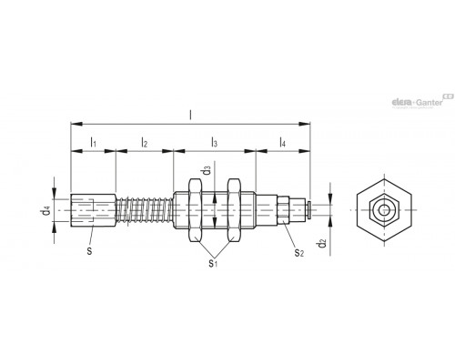 Крепление VPH-80-05-M5-F-RR (VV.46004) ELESA+GANTER