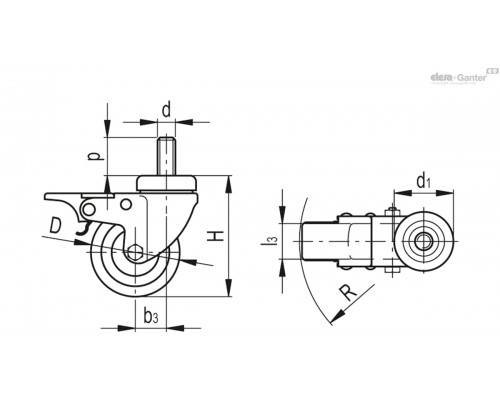 Ролик RE.C7-060-CBF-C (452206) ELESA+GANTER