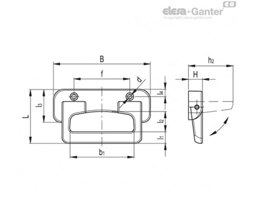Складная ручка MPE.135-CLEAN (151051) ELESA+GANTER