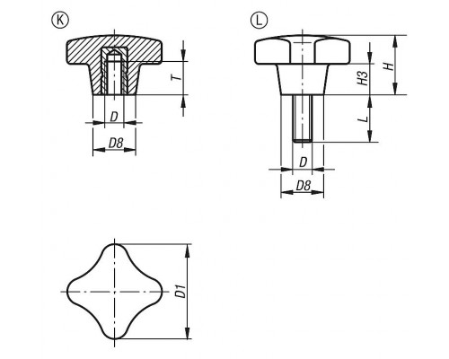 Ручка K1017.53206X50 Kipp