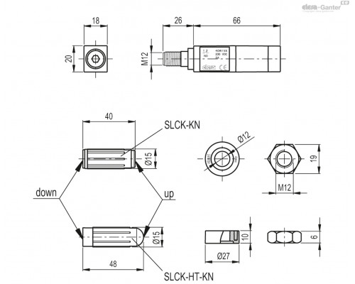 Комплект SLCK-HT-NC-KN (110084-R-KN) ELESA+GANTER