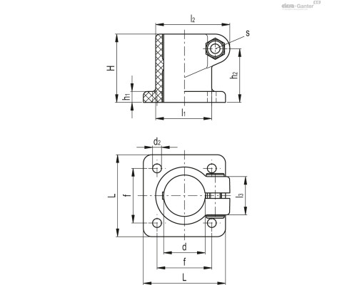 Зажим TCC-AB-30-C33 (600211-C33) ELESA+GANTER