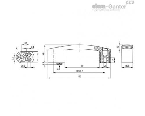 Ручка EBR.150-PN-3/2-NC (260603-C1) ELESA+GANTER